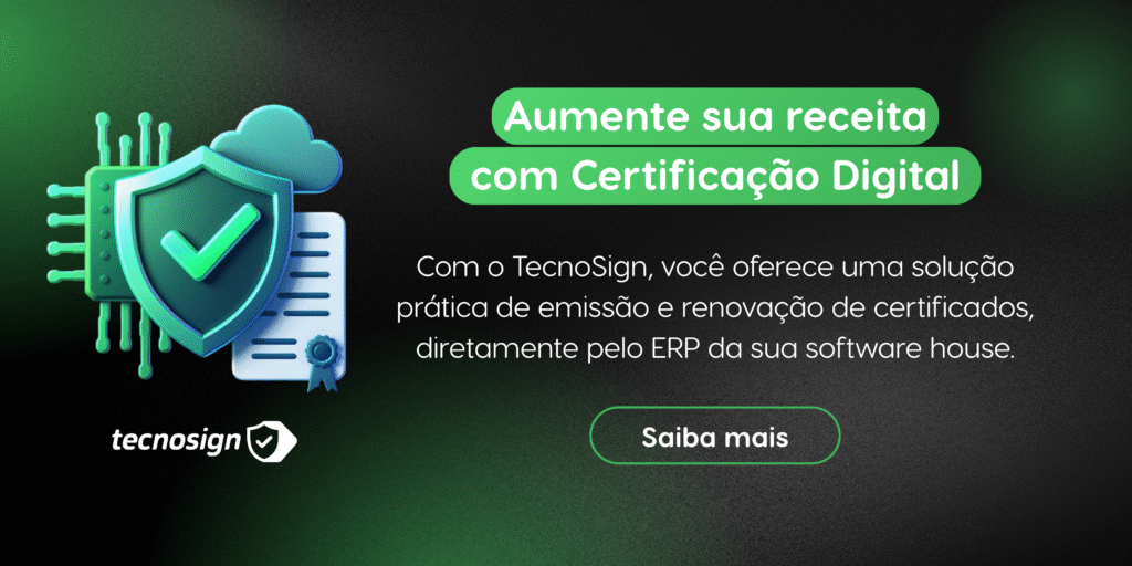 Banner divulgando a solução TecnoSign de certificado digital para contador.