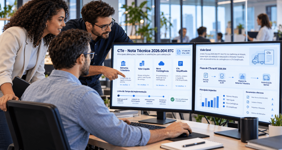 CT-e, CTE-OS e GTV-e – Nota Técnica 2026.004 RTC – Valor Líquido, Nova Contingência e Mudanças no CTe Simplificado